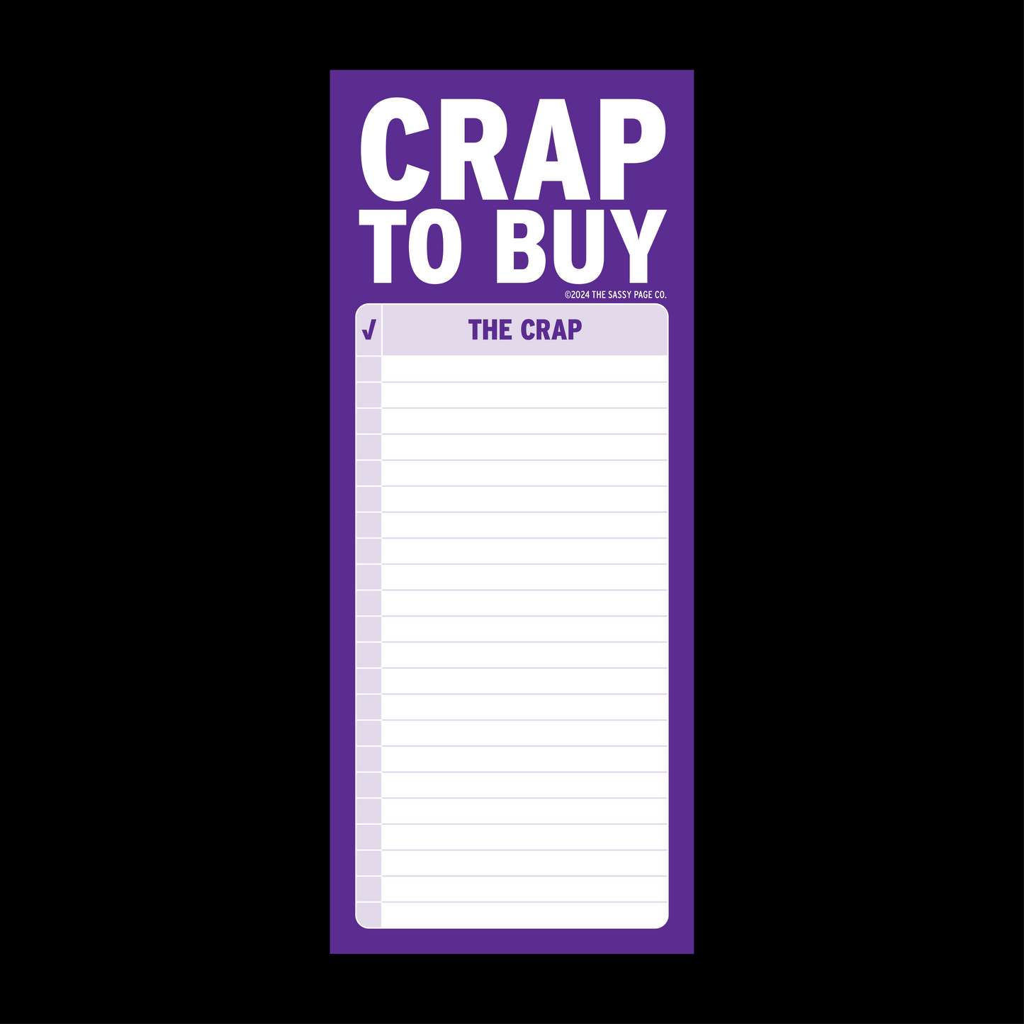 Crap to Buy Shopping List